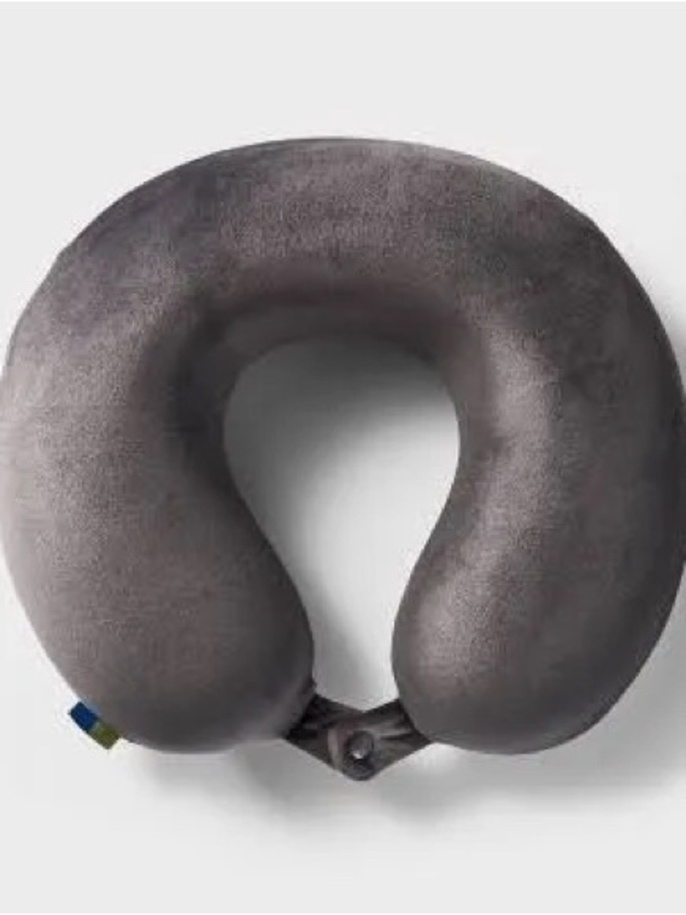 Plush Charcoal Memory Foam Travel Neck Pillow